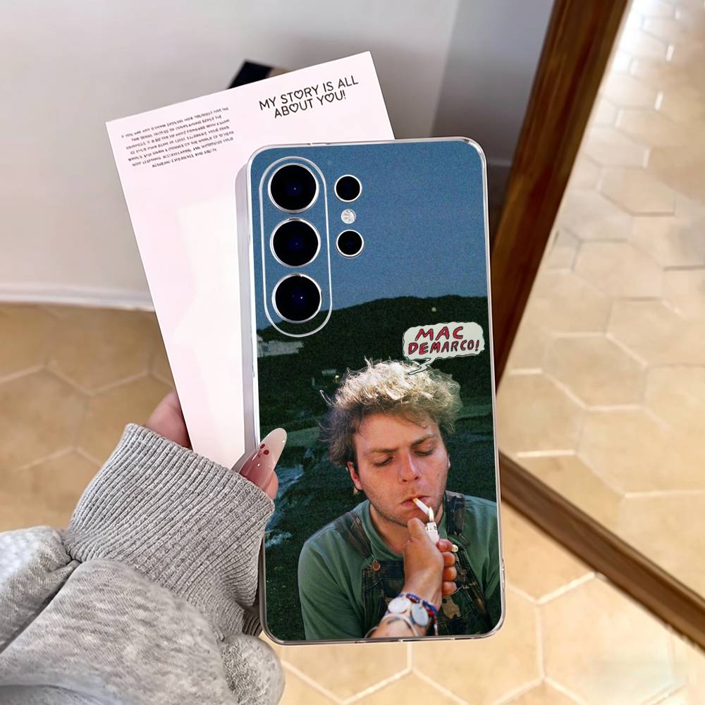 Mac D-DeMarco Singer Phone Case For Samsung S25,S24,S21,S22,S23,S30,Ultra,S20,Plus,Fe,Note,10,9,5G Transparent Cover
