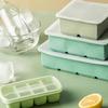 Silicone Ice Cube Tray with Lid 4/6/8 Cavities Easy Release Summer Refrigerator Cocktail Whiskey Ice Maker Press Mold Kitchen Supplies