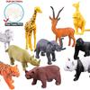 Animals Figure,54 Piece Mini Jungle Toys Set,ValeforToy Realistic Wild Vinyl Plastic Animal Learning Party Favors for Boys Girls Kids Toddlers Forest