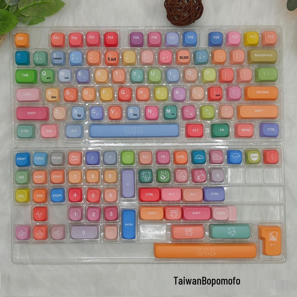 MOA Profile Gummy Bear PBT Double-Shot Dye-Sublimation Opaque Custom Keycap for Mechanical Keyboards
