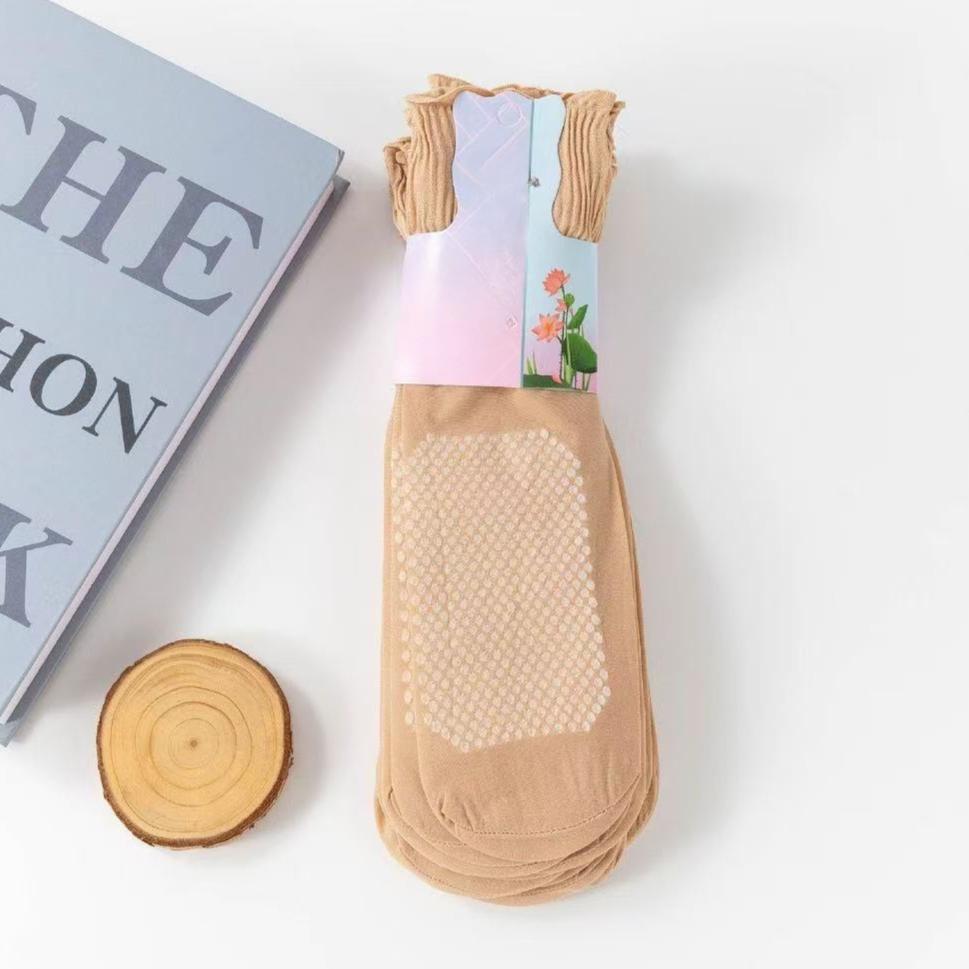 

1/5/10/20 пар жіночих шкарпеток Весняно-літні шкарпетки Шкарпетки з широкою гумкою та рюшами Тонкі шкарпетки Нековзкі шкарпетки з бавовняною підошвою 5 pairs тілесний