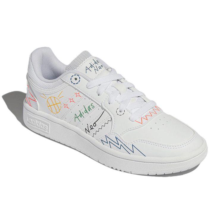 Adidas Neo Hoops 3.0 Slip Resistant Durable Lightweight Low Top Skate Shoes Men Sneakers White HP3165