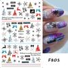 Nail Art Stickers Autumn Thanksgiving Maple Leaf Harvest Mushroom Hazelnut Honey Yellow Leaf Nail Stickers