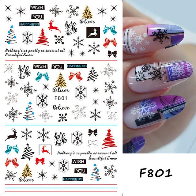 Nail Art Stickers Autumn Thanksgiving Maple Leaf Harvest Mushroom Hazelnut Honey Yellow Leaf Nail Stickers