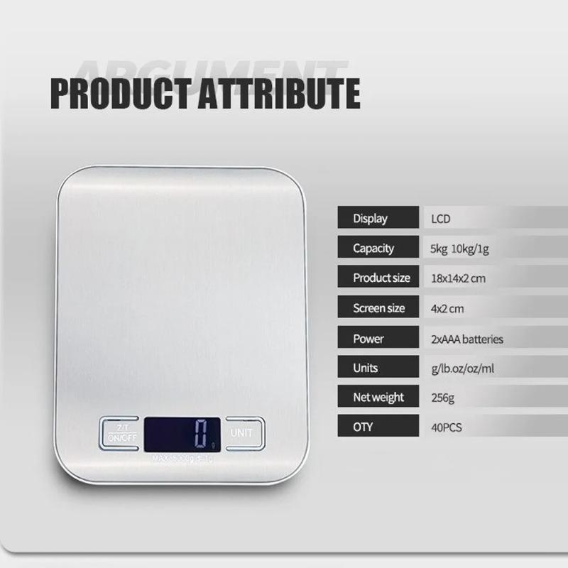 Healthy Diet Electronic Scale, High-Capacity Stainless Steel Weighing Scale with Wear-Resistant Base, Waterproof Moisture-Proof