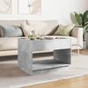 VidaXL Table basse avec LED infini gris béton 70x50x50 cm, table d'appoint, table de salon, table latérale, bout de canapé, 847661