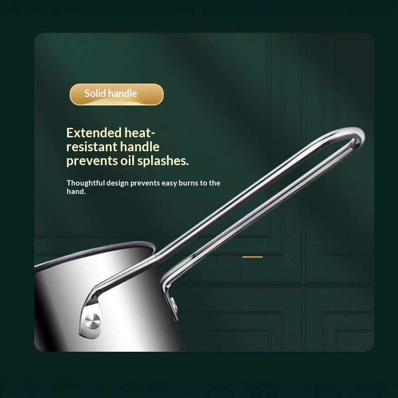 Stainless Steel Deep Fryer With Frying Basket Multifunctional Small Kitchen Pot For Frying Chicken And Other Cooking Tools