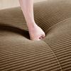 4-Seater Sofa Soft Corduroy, Frameless, 32D High-Elastic Padding, Pet-Friendly, Vacuum-Packed, Combinable, No Assembly for Bedroom and Office, Brown