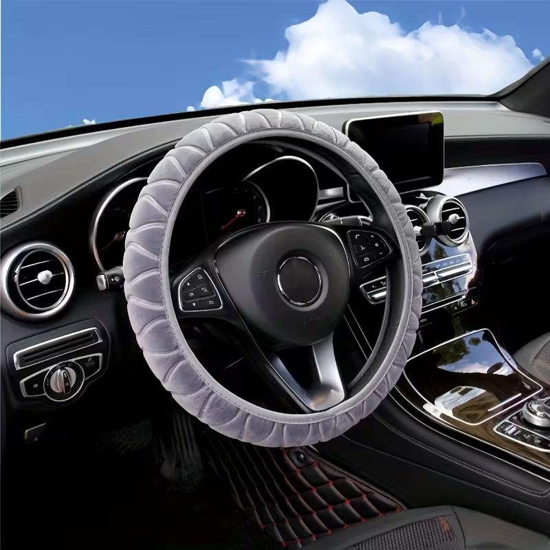 38Cm Soft Winter Warm Plush Car Steering Wheel Cover Universal Steering Wheel Cover For Car Auto Interior Accessories