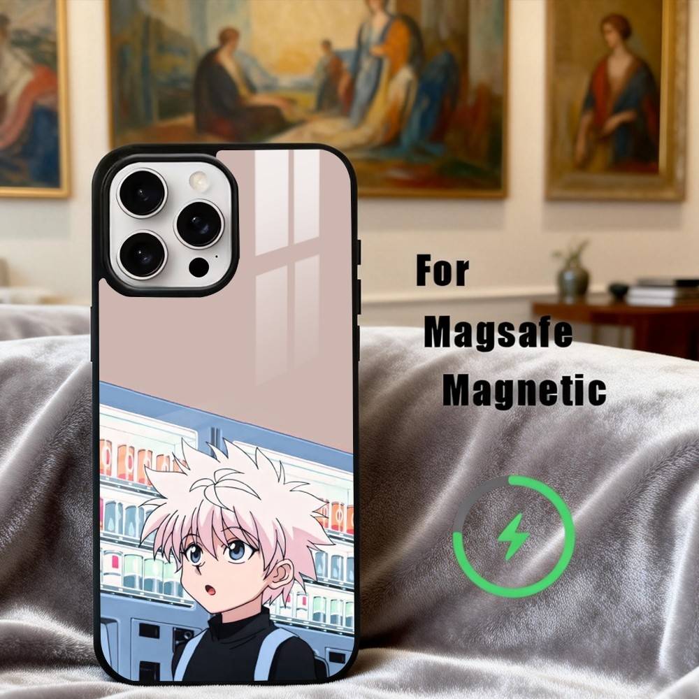 

K-Killua Z-Zoldyck Hunter X Hunter Phone Case For iPhone17,16,15,14,13,12,11 Plus,Pro Max Magnetic For Magsafe Wireless Charging iPhone17