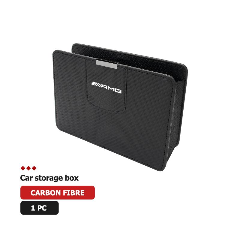 IYETK1 PU Leather Car Seat Side Door Storage Box Phone Pocket Pouch For Mercedes Benz AMG W204 W205 W203 W211 W201 W210 W108 W124 W126