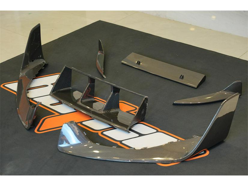 Compatible with Custom Carbon Fiber Front Splitter, Grooves, Electric Spoiler, & OEM Style Body Kit.