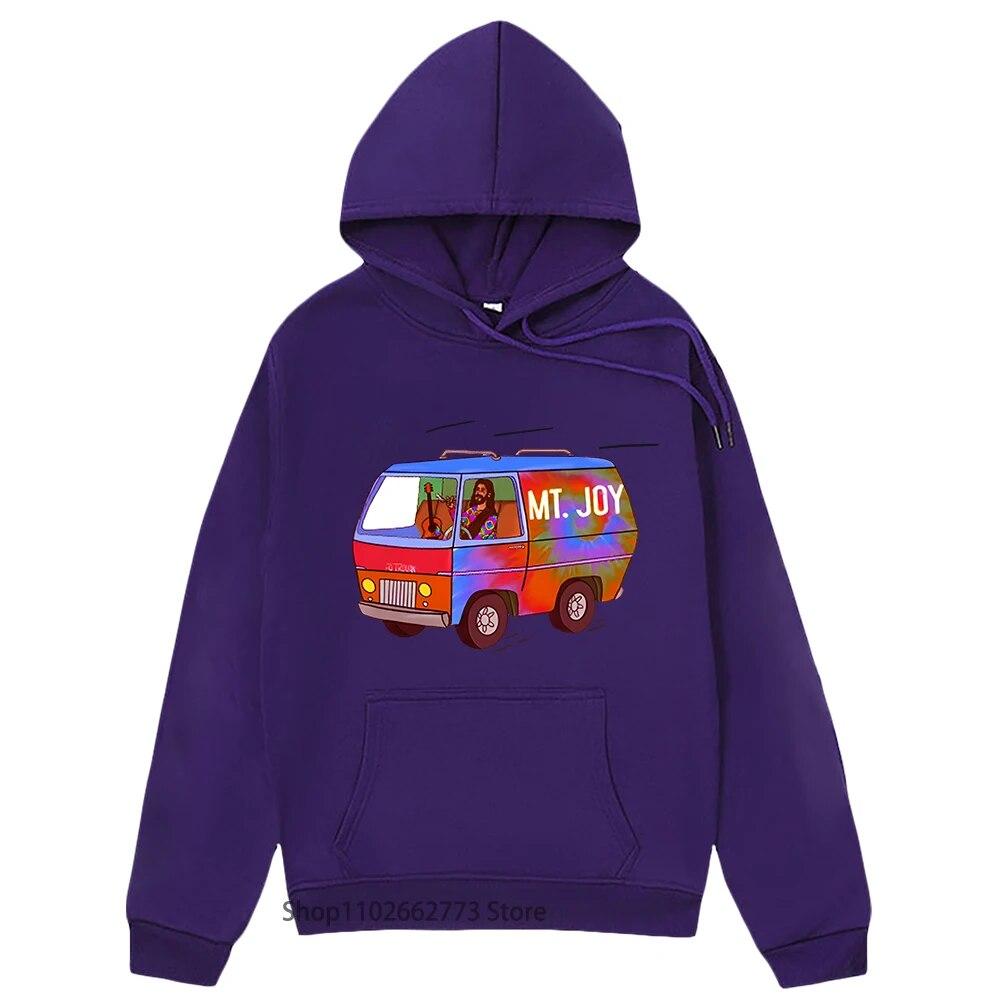 MttJoyy Hoodies Hippi Van Bus Sweatshirt Women/Men 90s Tops Fashion Clothing Harajuku Unisex Pullover Cartoon Y2k Clothes Unisex