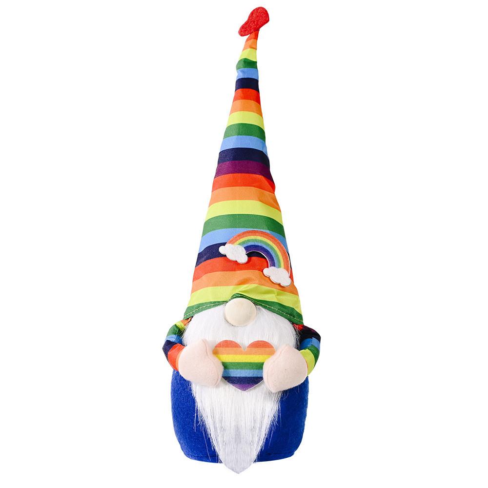 

Rainbow Adorable Gnome Doll Rudolf Plush Figure Perfect For Holiday Decorations
