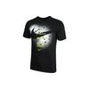 T-shirt da uomo nere con scollo rotondo, vestibilità dritta moderata DJ5218-010