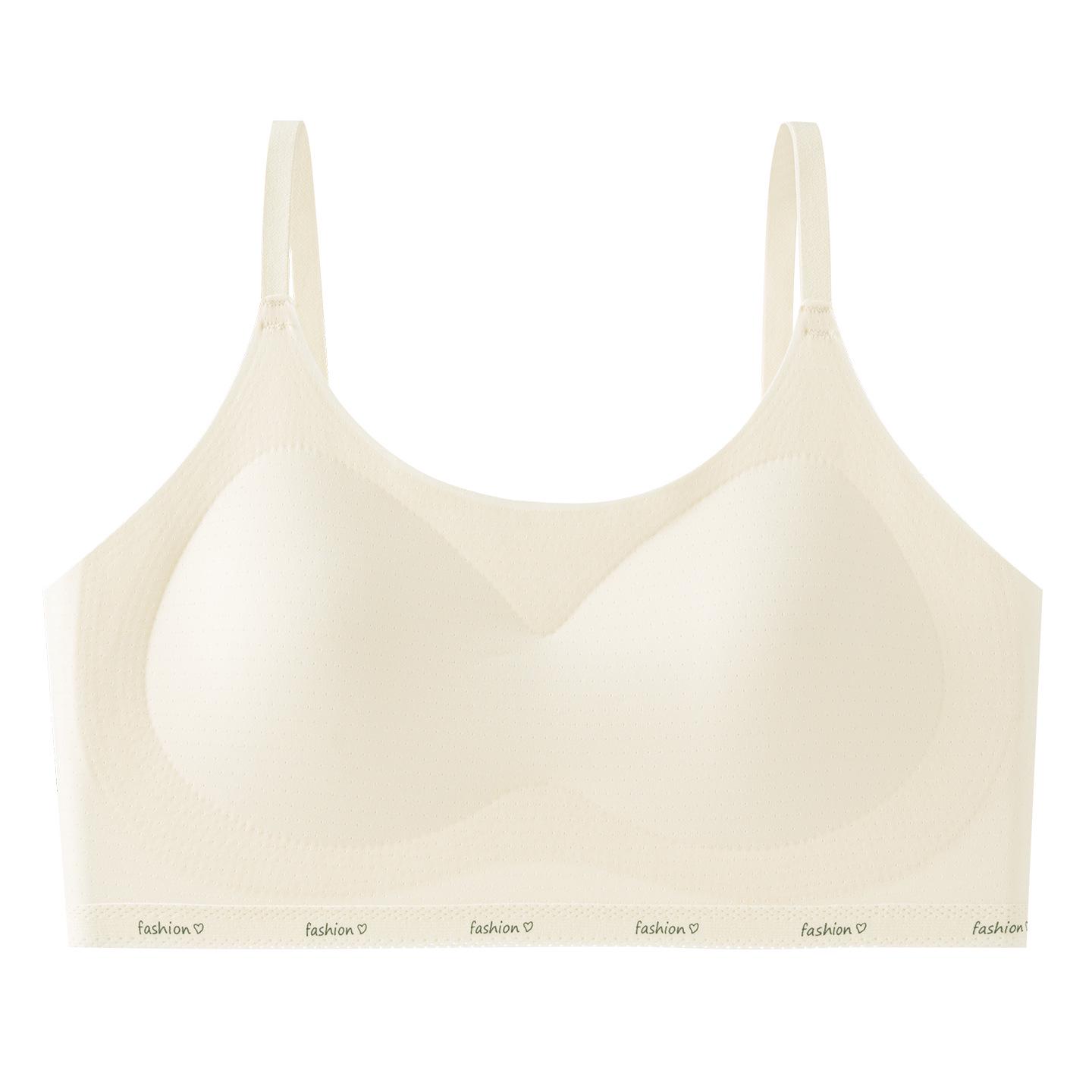 Girls  Seamless Fixed Cup Vest - Stage 2/3 Development Bra for Middle & High School Students XL (45-55 kg)