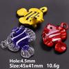 2pcs/Lot Fashion Ocean Animal Glass Tropical Fish Charms For Jewelry Making Earrings Necklace Pendant DIY Sea Clownfish Pendants
