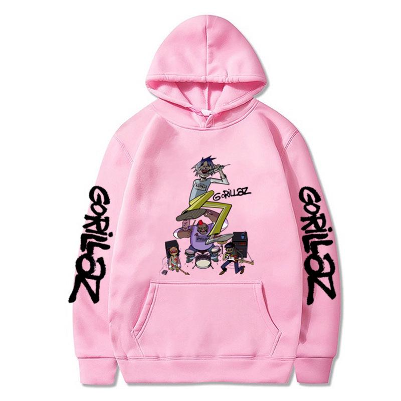 Pullover Hoodie: GORILLAZ Anime Autumn/Winter Plus-Size, Trendy European-American Style