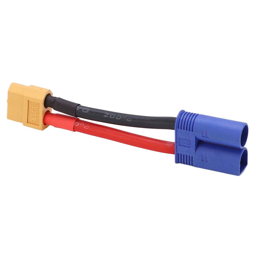 RC Connector Bendable Soft Silicone Cable XT60 Female to EC5 Male Connector Cable for RC Car Aircraft Ship Model