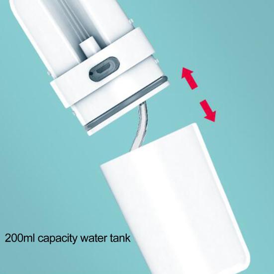 1 Set 200ML Nasal Washer with Water Tank High Frequency USB Charging Rotatable Head 3 Gears Impulse Type Nose Washer Daily Use