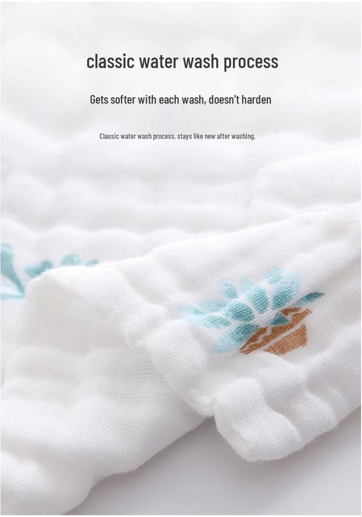 Pure Cotton Baby Bath Towel: Six-Layer Gauze Newborn Blanket & Swaddle