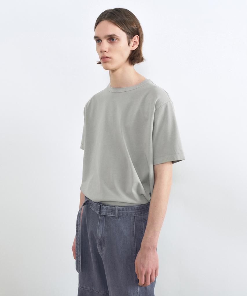 INSILENCE Garment-Dyed Boxy Fit T-Shirt Ash Beige