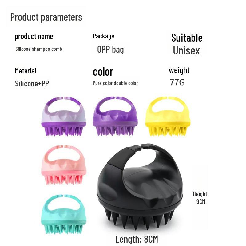 Silicone Shampoo & Scalp Massager Comb