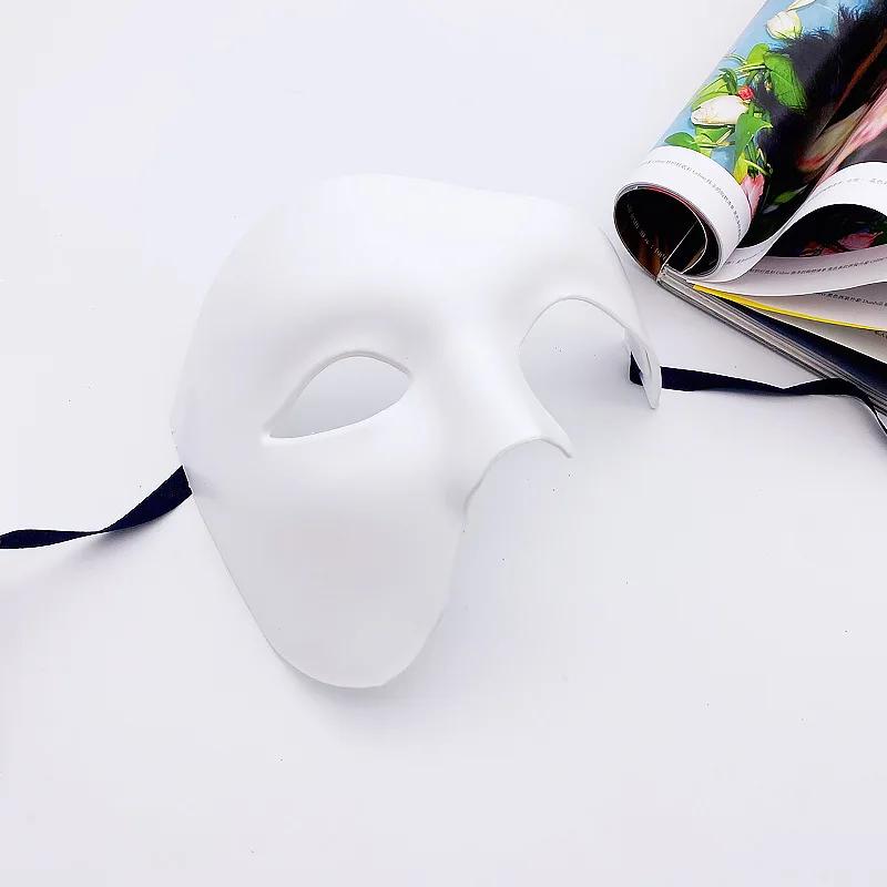 Halloween Masquerade Mask for Adult Male Half Face Design Retro Prince Phantom Of The Opera & One-eyed Styles for Costume Party