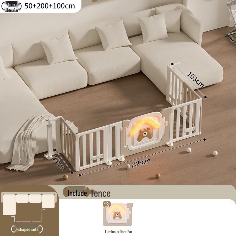 Three-Sided Baby Sofa Rail and Crawling Mat for Indoor Play