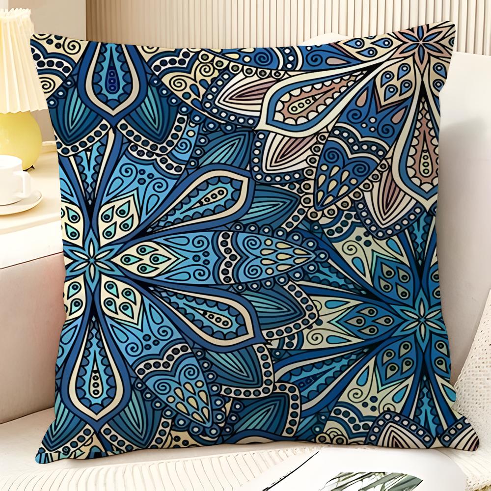 Boho Style Pillow Case Natural Linen Organic Fabric DoubleSided Printing Sofa Home Decor Gift Pillow Case