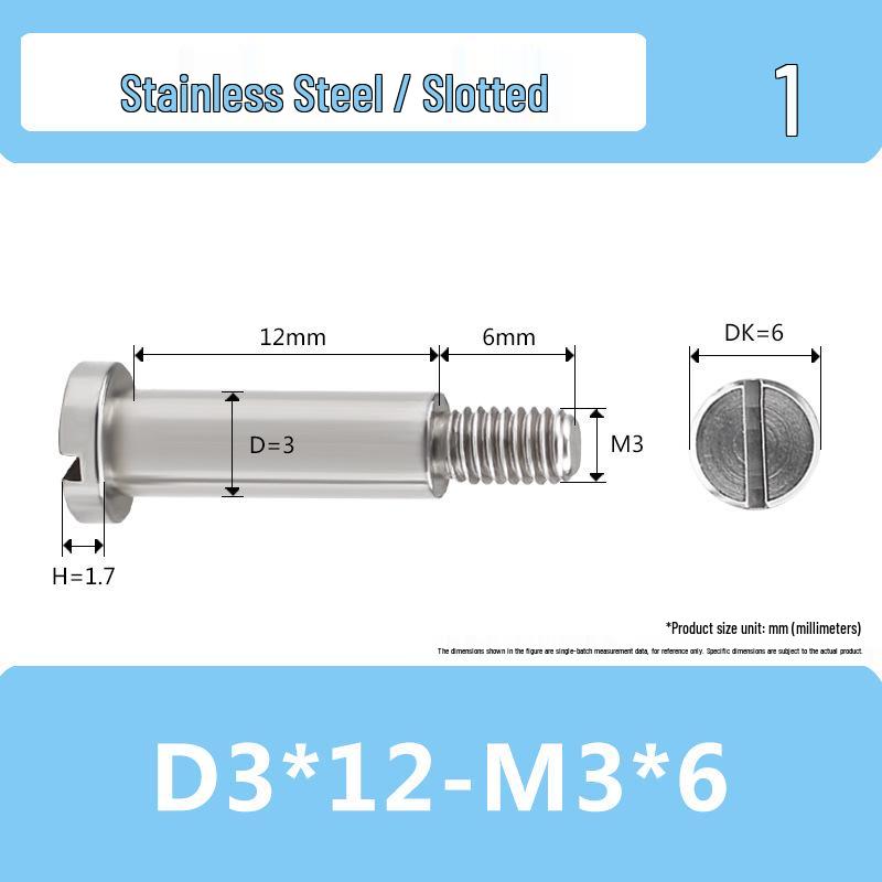 M3M4 Stainless Steel Slotted Set Screw & Half-Threaded Rod