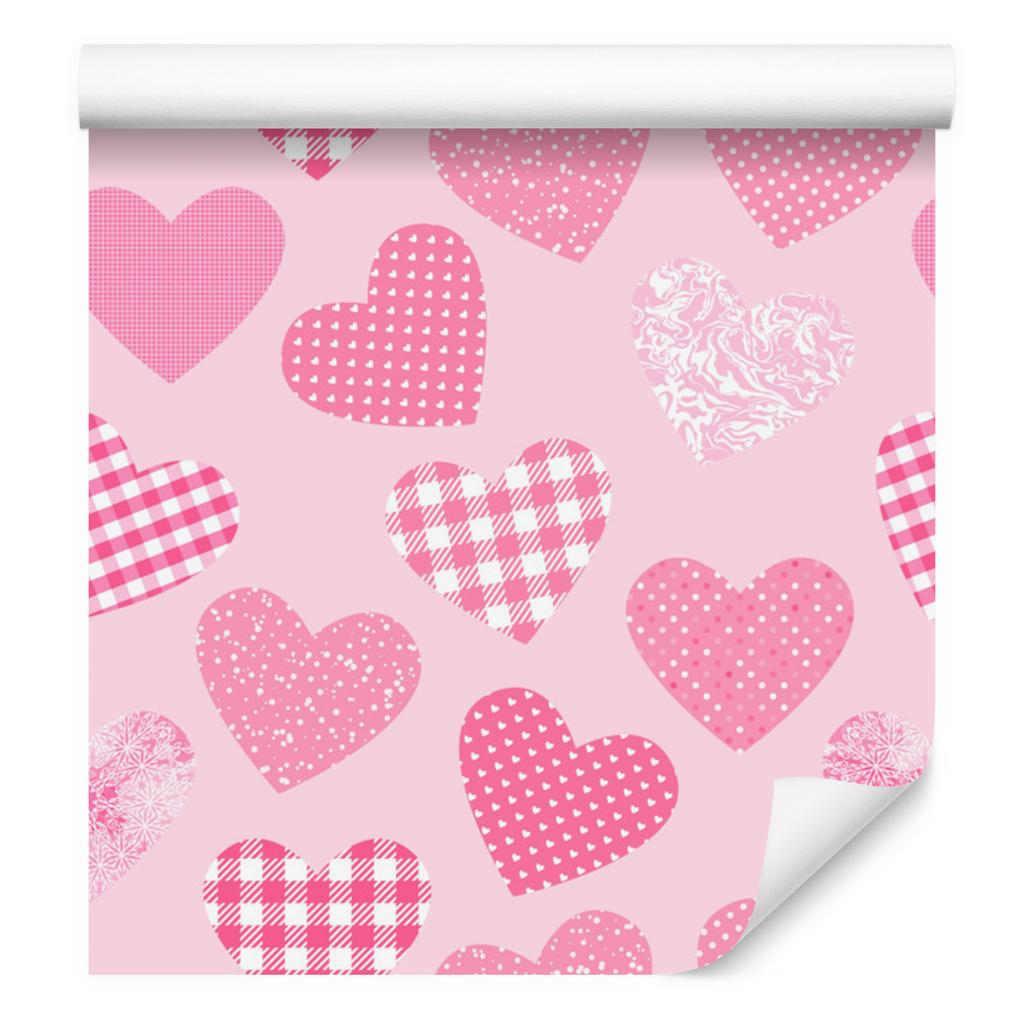 Pink Hearts Wallpaper for Living Room and Bedroom 50x1000