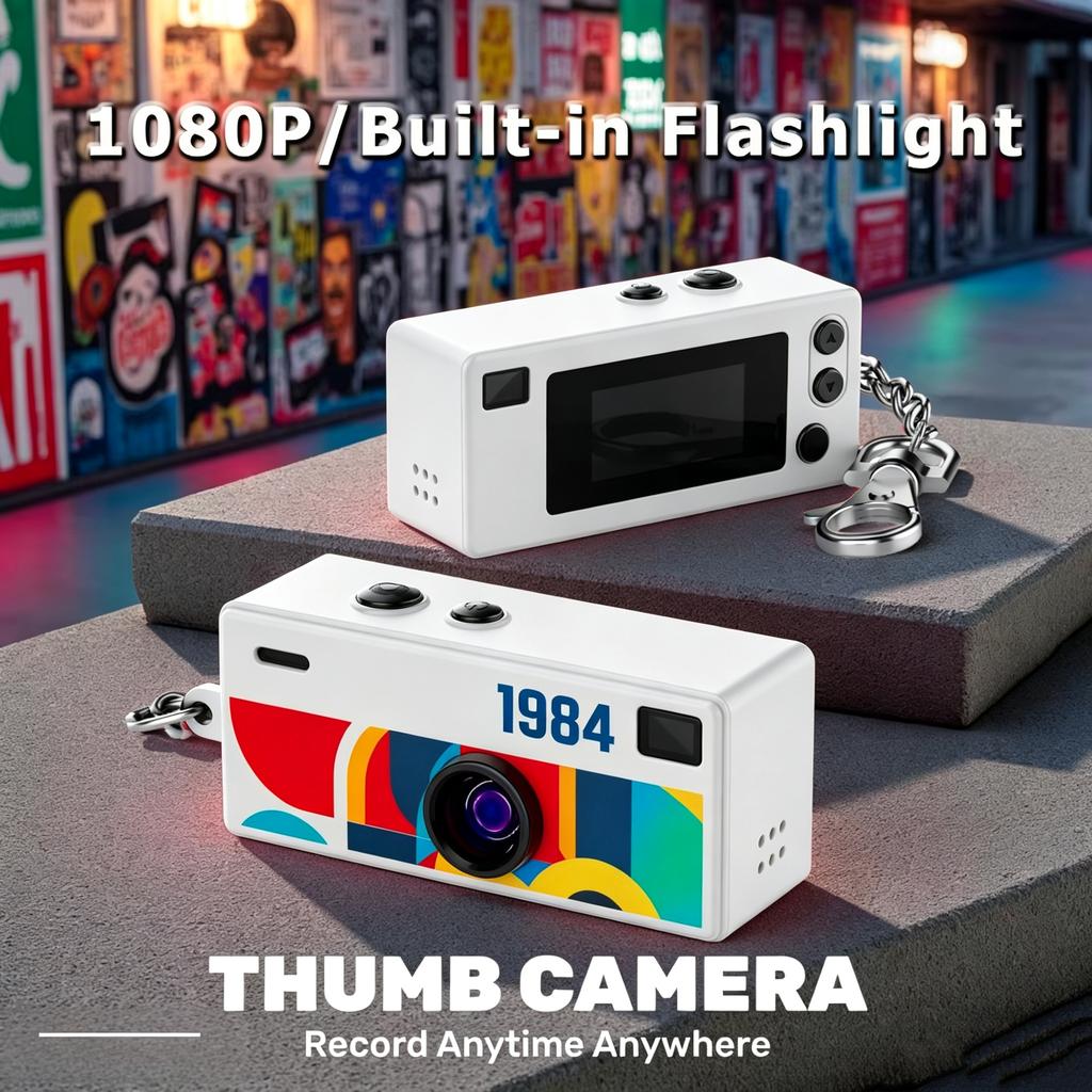 0.96 Inch 1984 G6 Keychain Thumb Digital Camera Support Memory Card 1080P HD Camcorder Video Recorder with Flash 7