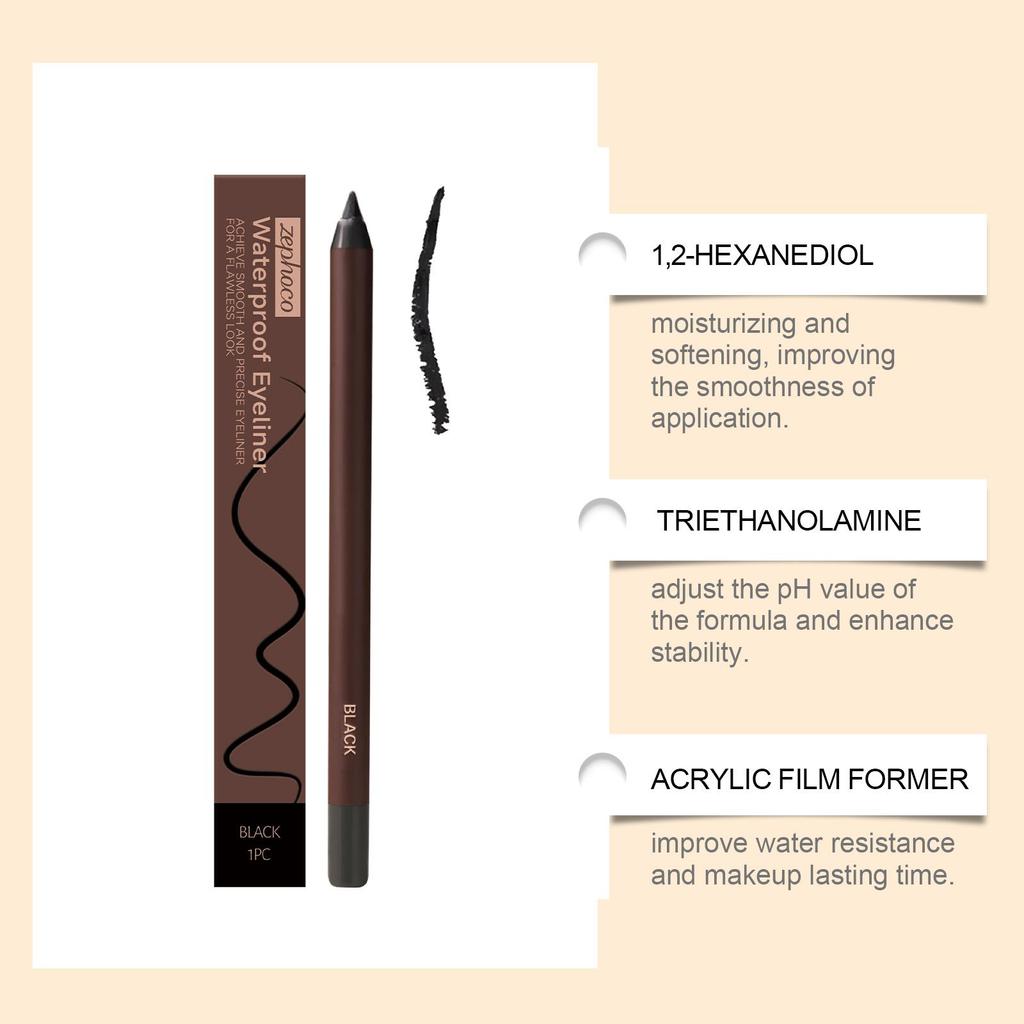 7-color Waterproof Eyeliner Pencil  Graphite/Chocolate/Black/Plum/Brown/Stone Brown/Copper