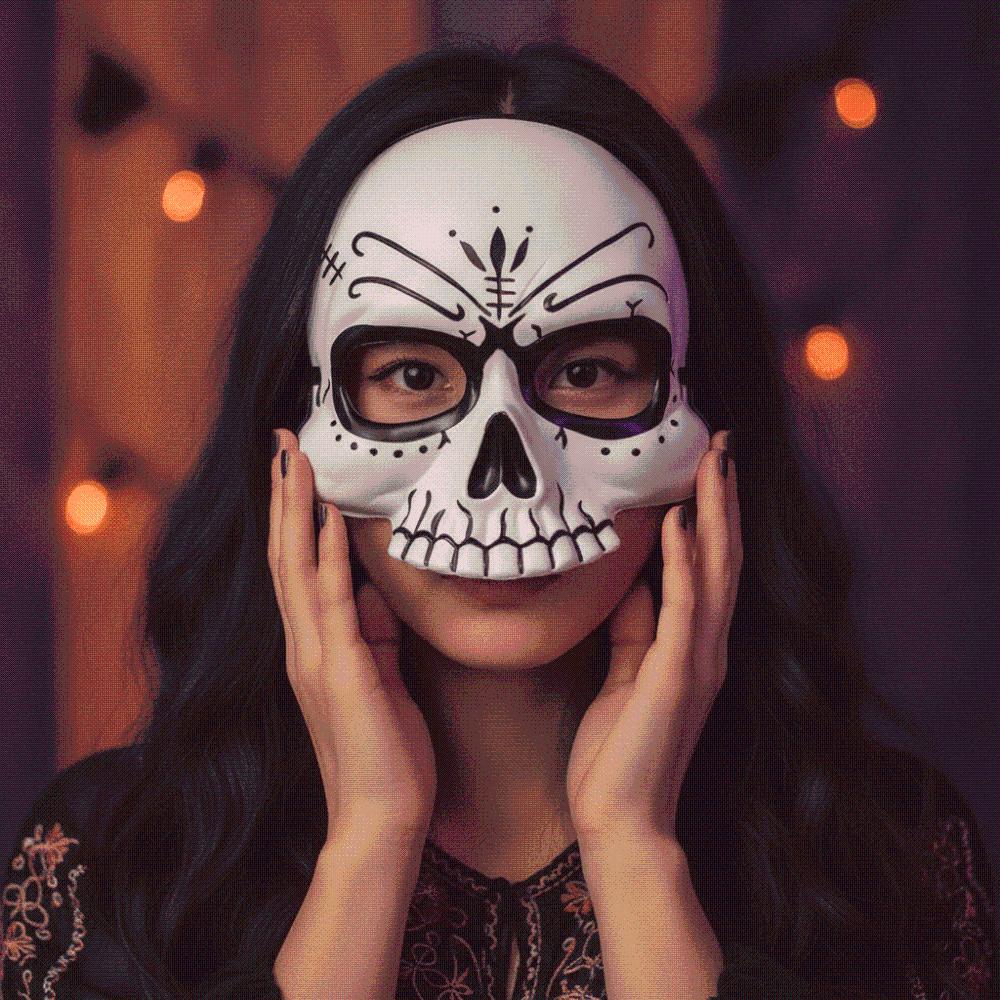 Lightweight Halloween Skull Mask Comfortable Fit Skeleton Party Prop Festival Parade