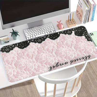 Anti Slip Mouse Pad Game Console Pad Keyboard Mouse Pad Desk Accessories Computer Laptop Pad Office Pad Pink Ballet