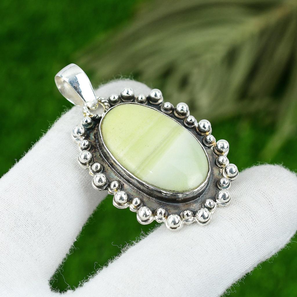 Pear Natural Imperial Jasper Bezel Birthday Anniversary New Pendant 925 Silver