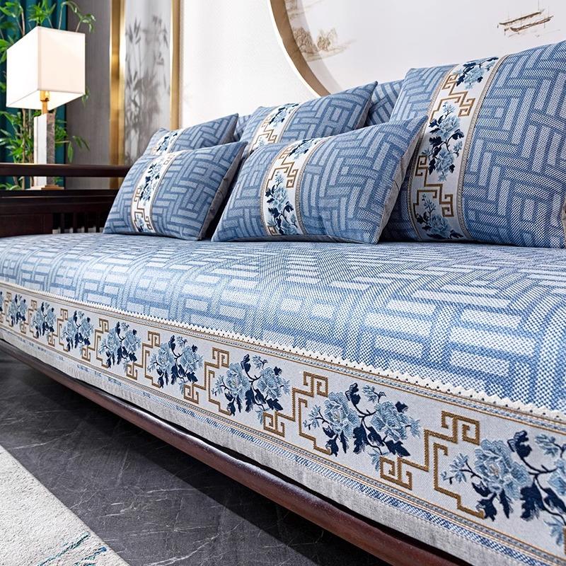 Sofa Cushion New Chinese High-End Non-Slip Cushion Rosewood Full Cover Cloth Four Seasons Universal Wooden Sofa Cover