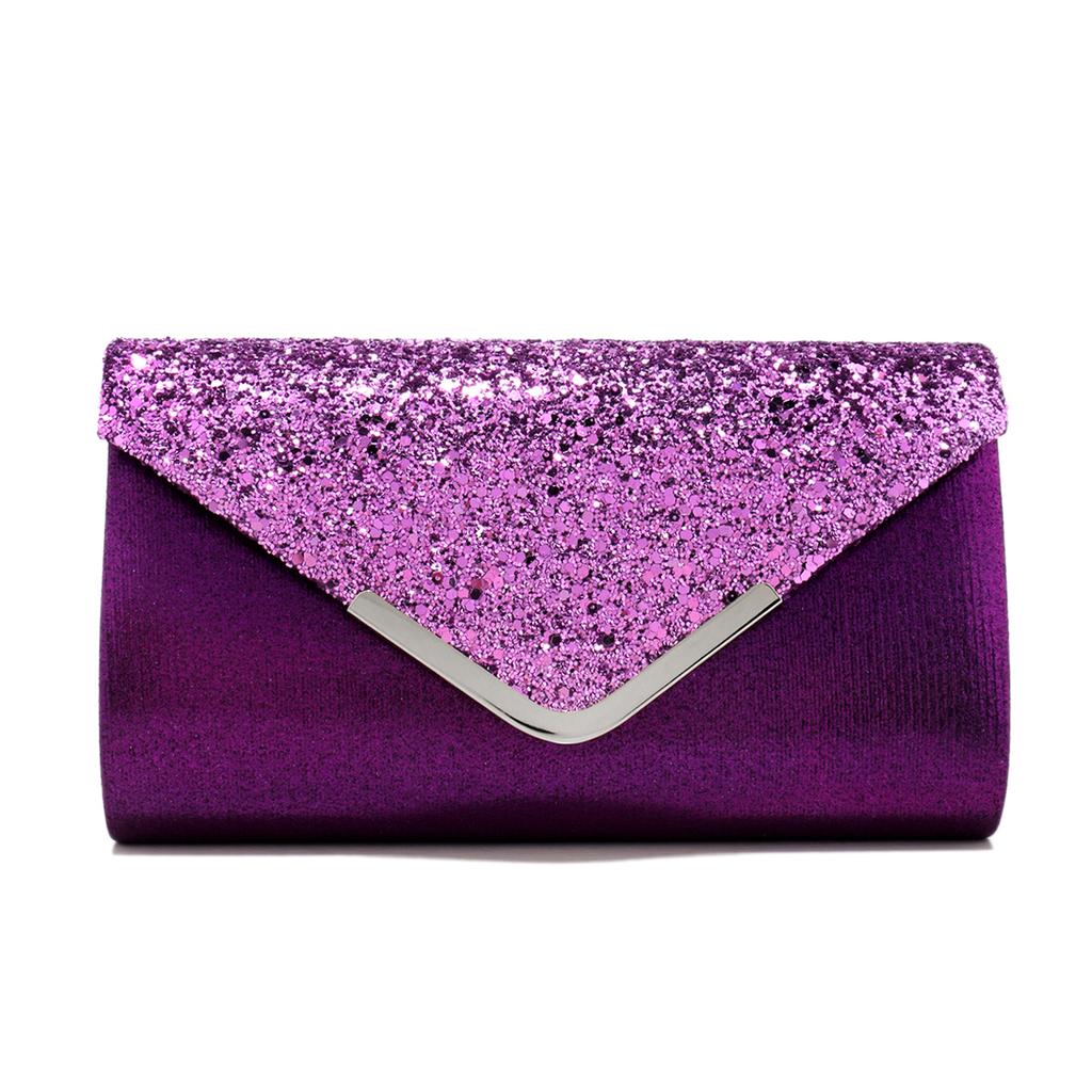 Glitter Bling,Shiny Elegant And Fashionable Envelope Clutch Bag, Party Wedding Handbag For Women Dinner Bag