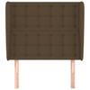 Vidaxl Wingback Headboard, Dark Brown, 83X23X118/128 Cm, Fabric