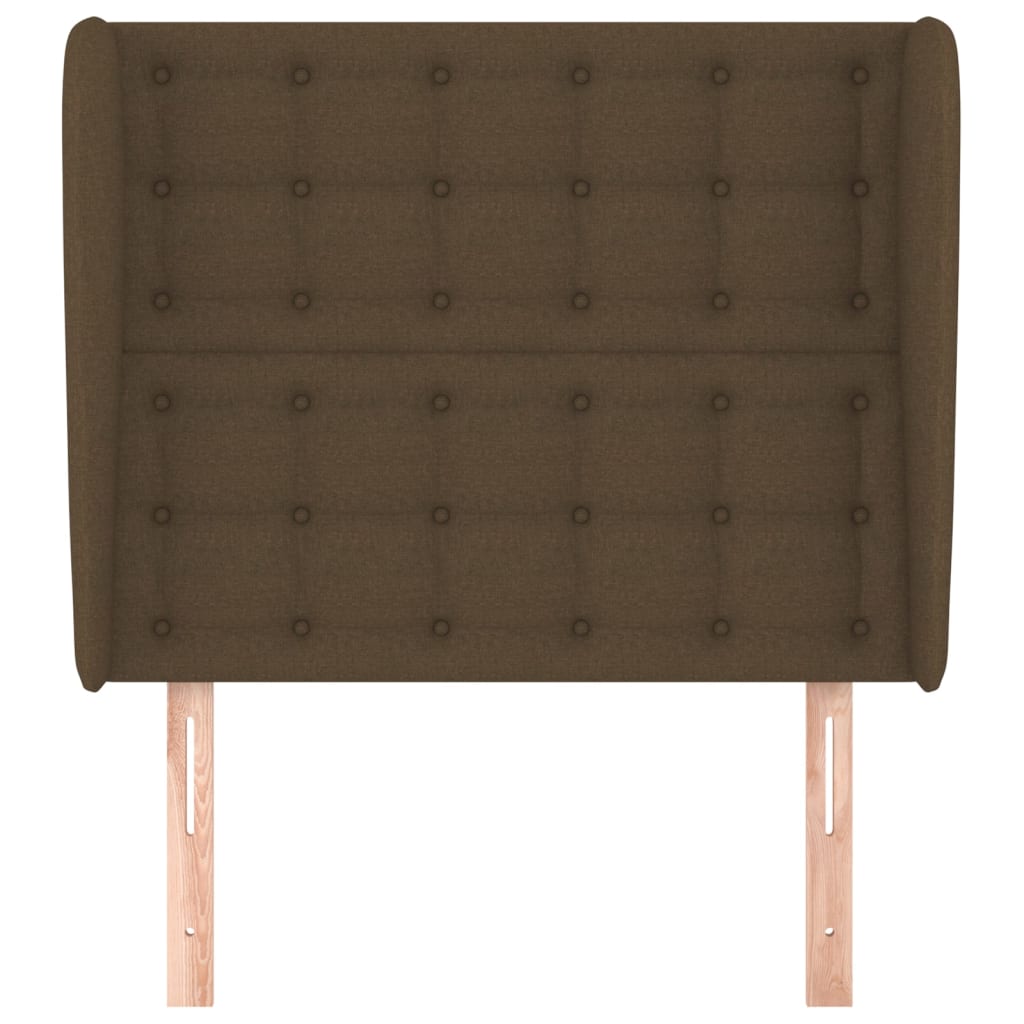 Vidaxl Wingback Headboard, Dark Brown, 83X23X118/128 Cm, Fabric
