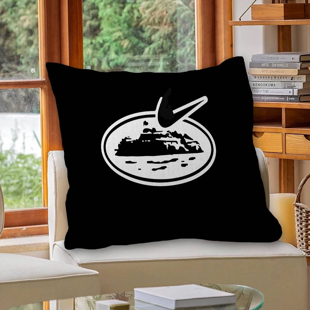 Devil's Island English C-Corteiz Office Cushion Pillowcase Car Cushion Cover45X45CM Lumbar Pillowcase Sofa Pillowcover