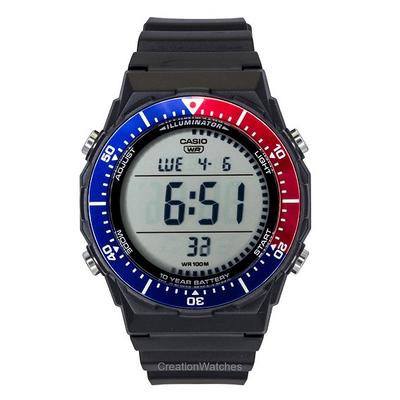 Multifunctional Digital Resin Strap Pepsi Bezel Quartz AE-1700H-1A2V 100M Men's Watch
