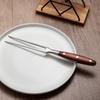 IMEEA Wooden Handle Carving Fork, 29cm, Stainless Steel, Meat Fork