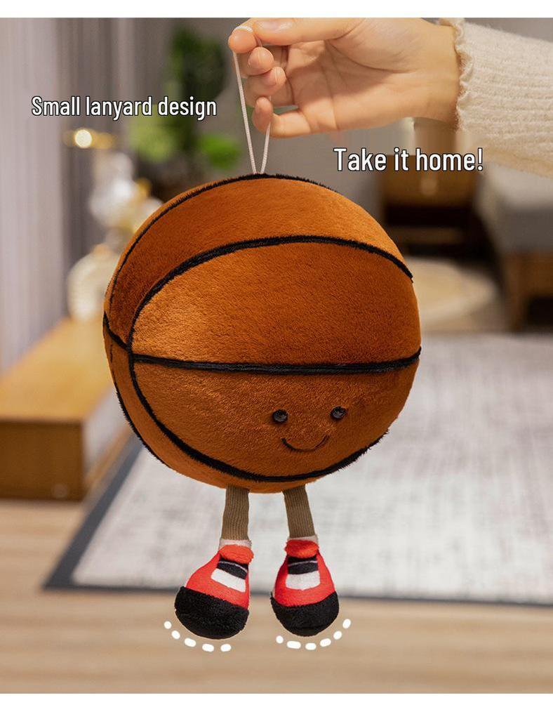 Creative Sports Plush Toy: Cute Football & Basketball Boy Doll Pillow, Perfect Birthday Gift for Kids or Boyfriend