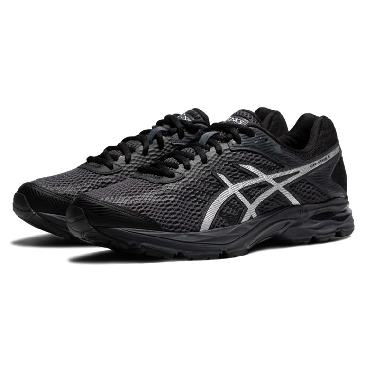 Asics Gel-Flux 4 Comfortable Fabric Synthetic Leather Breathable Durable Low-Top Running Shoes Men Running Shoes Black 1011A614-024