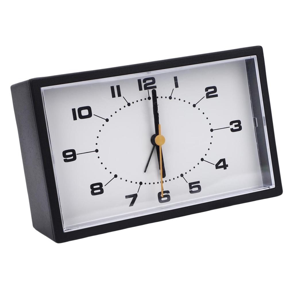 Analog Alarm Clock Quiet Battery Operated Plastic Minimalist Desk Analog Clock for Living Room Bedroom