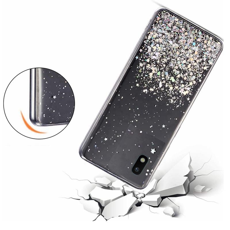 Etui na telefon z brokatem Bling do Samsung Galaxy A10 A105F A105FN A105G DS Silikonowe etui miękkie Pełne pokrycie do Samsung A 10 Tylna obudowa
