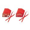 Christmas Gifts Card Holder With 6 Slots Gold Embossing Santa Themed Designs Paper Red Envelope For Celebration