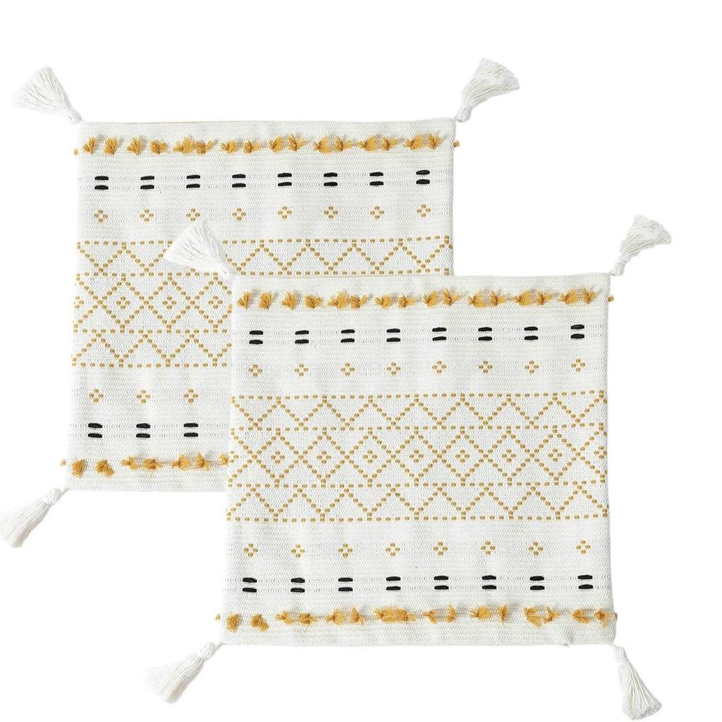 Office Light Luxury Pure Cotton Bohemian Tassel Pillow Office Lumbar Pillow Bedside Pillow Cushion Sofa Pure Cotton